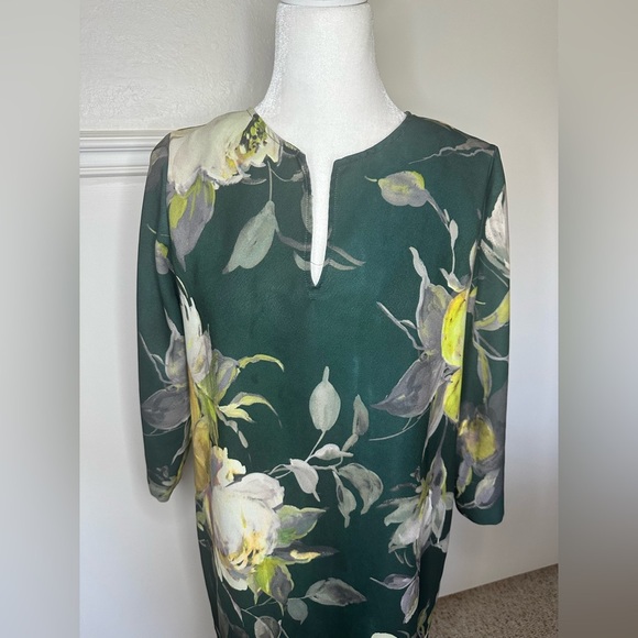 Karen Kane Green and Yellow Sheath Dress size M - Picture 2 of 9